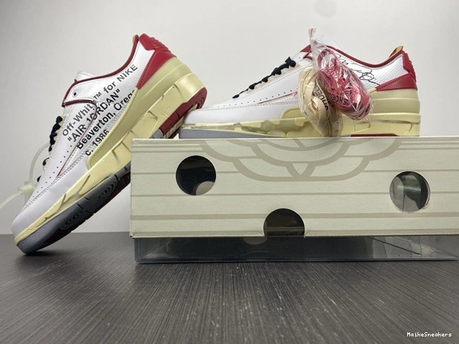 MaikeSneakers Off-White 3789 HighQuality Red Jordan2 SP DJ4375- White 1029